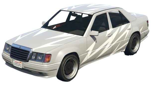 White Thunderbolt Stripe