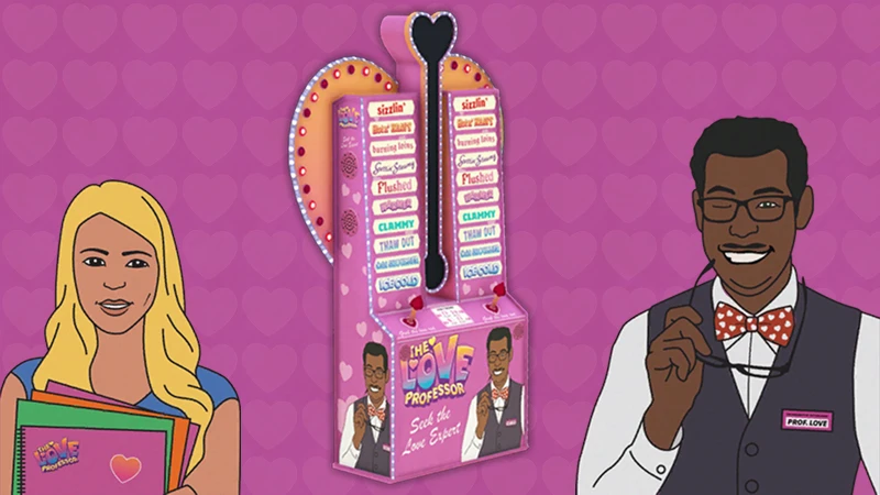 Juego de maquinitas: Máquina de parejas del profesor Amor
